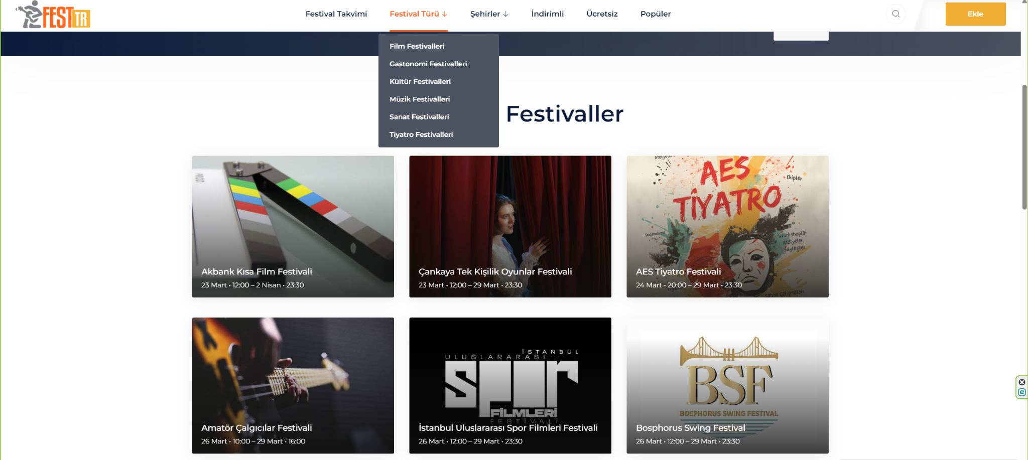 Acik Hava Festivalleri