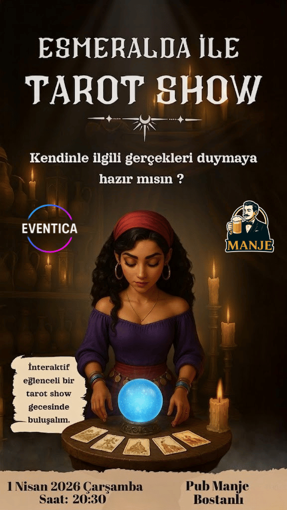 Esmeralda ile Tarot Show – Mistik, Komik ve Unutulmaz Bir Deneyim!