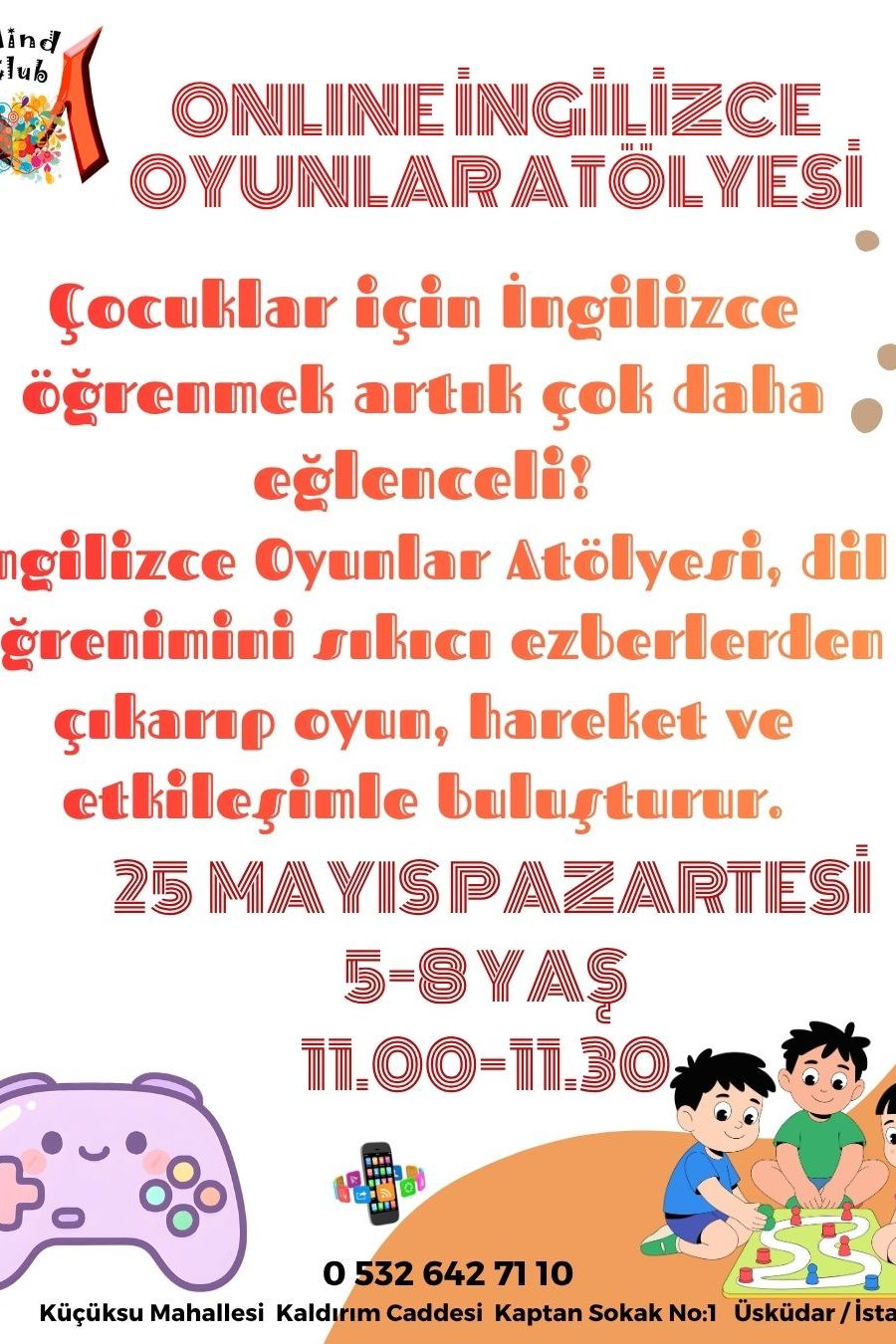 İngilizce Oyunlar Atölyesi - İstanbul